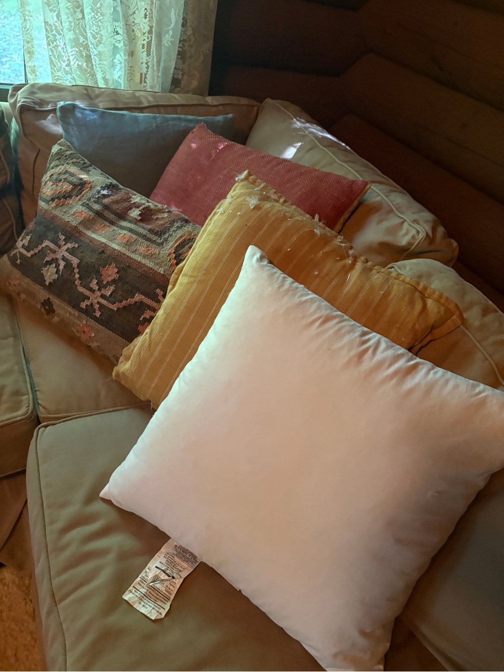 Pottery Barn down feather White Square Decorative Pillow Insert bundle lot cover